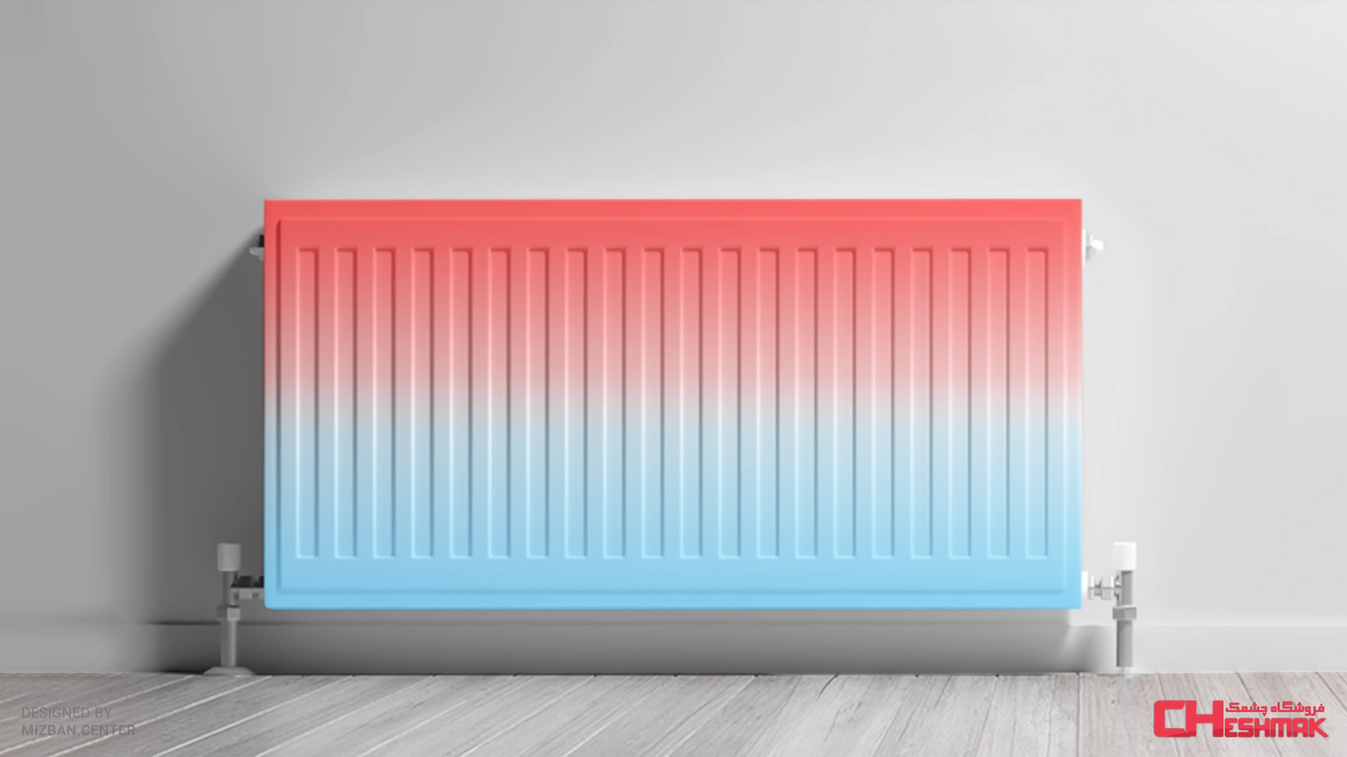 The heating radiator is hot from above but cold from below 1