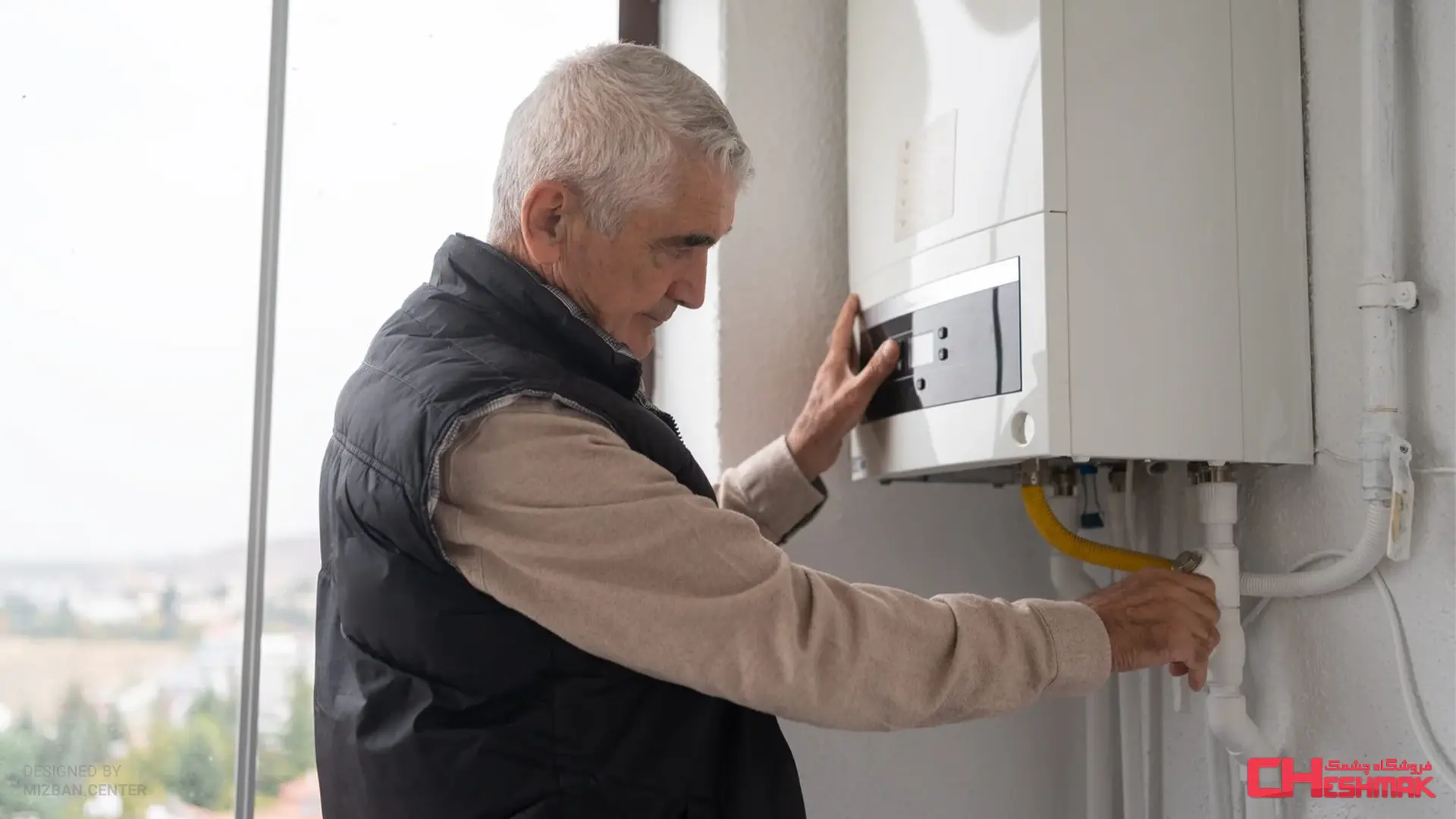 Antifreeze package installed on the terrace