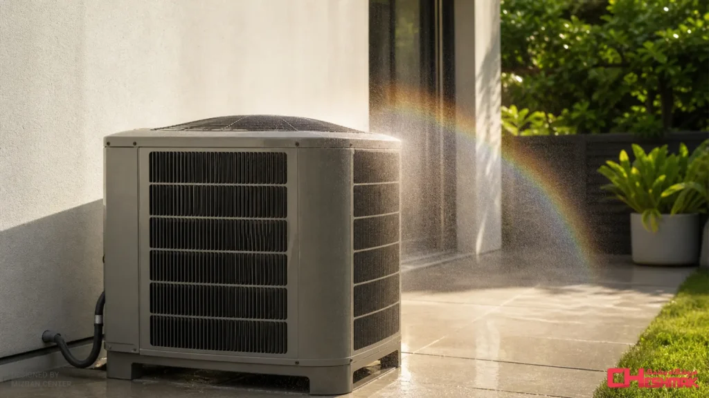 Does spraying water on the condenser of an air conditioner make it cooler